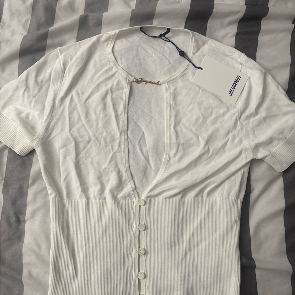 Jacquemus White Crop Top